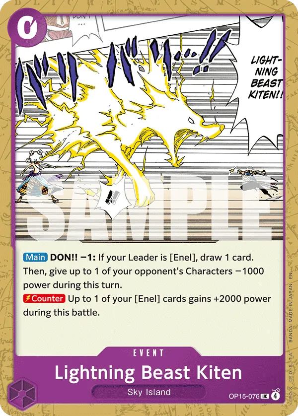 Lightning Beast Kiten (OP15-076)
